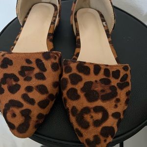 ASOS RAID Amy leopard print two part flat shoes woman’s 6.5